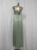 Niulatu A line Spaghetti Straps Sage Green Long Vacation Dress Birthday Dresses SD0073