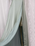 Niulatu A line Spaghetti Straps Sage Green Long Vacation Dress Birthday Dresses SD0073