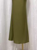 Niulatu Sheath Halter Green Long Vacation Dress Birthday Outfits SD008