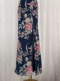 Niulatu Sheath Spaghetti Straps Blue Rose Travel Vacation Floral Beach Dress Long Dress SD009