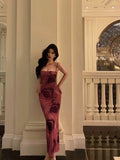 Niulatu Sheath Floral Pink Prom Dresses Birthday Outfits Evening Gown SD1022