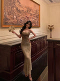 Niulatu Sheath Spaghetti Straps Floral Long Prom Dresses Birthday Outfits Evening Gown SD1023