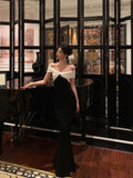 Niulatu Sheath Off The Shoulder Black Prom Dresses Birthday Outfits Evening Gown SD1048