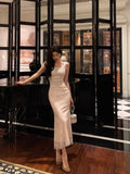 Niulatu French Mermaid Square Neckline Lace White Prom Dresses Birthday Outfits Evening Gown SD1051