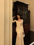 Niulatu Mermaid U Neckline Prom Dresses Birthday Outfits Evening Gown SD1060