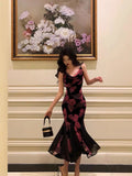 Niulatu Mermaid Spaghetti Straps Pink Date Night Dress Long Prom Dresses Birthday Outfits SD1062