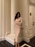 Niulatu Sheath V Neckline Prom Dresses Birthday Outfits Evening Gown SD1069