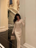 Niulatu Sheath V Neckline Prom Dresses Birthday Outfits Evening Gown SD1069