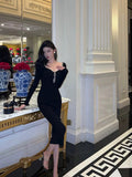 Niulatu Sheath Black Prom Dresses Birthday Outfits Evening Gown SD1070