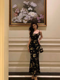 Niulatu Sheath Spaghetti Straps Black Date Night Party Dress Prom Dresses Birthday Outfits SD1073