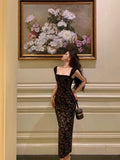 Niulatu Mermaid Spaghetti Straps Date Night Dress Black Lace Prom Dresses Birthday Outfits SD1086