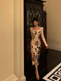 Niulatu Sheath Sweetheart Floral Satin Prom Dresses Birthday Outfits Evening Gown SD1107