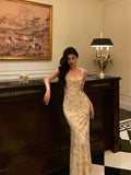 Niulatu Sheath Straps Floral Satin Prom Dresses Birthday Outfits Evening Gown SD1119
