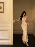 Niulatu Sheath Straps Floral Satin Prom Dresses Birthday Outfits Evening Gown SD1119