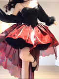 Niulatu Party Dress Lolita Dress Christmas Dress Burgundy Birthday Dresses SD1124