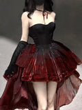 Niulatu Ball Gown Sweetheart Burgundy Organza Prom Dress Birthday Dresses Birthday Outfits SD1163