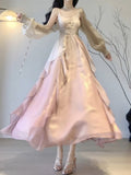 Niulatu Mermaid Spaghetti Straps Ombre Pink Chiffon Dress Long Prom Dresses Birthday Outfits SD1173
