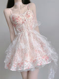 Niulatu Ball Gown Spaghetti Straps Lolita Dress Pink Birthday Dresses Birthday Outfits SD1180