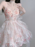Niulatu Ball Gown Spaghetti Straps Lolita Dress Pink Birthday Dresses Birthday Outfits SD1180
