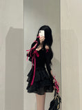 Niulatu A line Spaghetti Straps Black Homecoming Dresses Birthday Dress Birthday Outfits SD1184