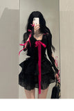 Niulatu A line Spaghetti Straps Black Homecoming Dresses Birthday Dress Birthday Outfits SD1184