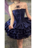 Niulatu Ball Gown Strapless Blue Homecoming Dresses Lolita Dress Birthday Dress Birthday Outfits SD1188