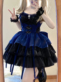 Niulatu Ball Gown Straps Royal Blue Organza Short Lolita Dresses Party Dress Birthday Outfits SD1194