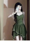 Niulatu A Line Spaghetti Straps Short Beach Dress Birthday Dresses Birthday Outfits SD1212