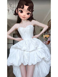 Niulatu High Low Spaghetti Straps White Beach Dress Party Dress Birthday Dresses Birthday Outfits SD1213