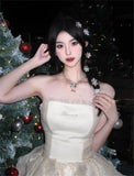 Niulatu Ball Gown Strapless Champagne Party Dress Birthday Dresses Birthday Outfits SD1214