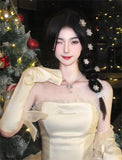Niulatu Ball Gown Strapless Champagne Party Dress Birthday Dresses Birthday Outfits SD1214
