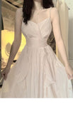 Niulatu A Line Spaghetti Straps Champagne Prom Dresses Night Dress Birthday Outfits SD1215