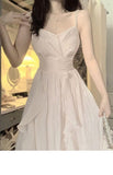 Niulatu A Line Spaghetti Straps Champagne Prom Dresses Night Dress Birthday Outfits SD1215