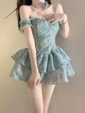 Niulatu Ball Gown Spaghetti Straps Green Satin Party Dress Birthday Dresses Birthday Outfits SD1229