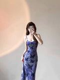 Niulatu Sheath Spaghetti Straps Women's Beach Dress Vacation Dresses Birthday Dress With Butterfly SD1235