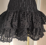Niulatu Sheath Strapless Black Lace Vacation Dress Short Birthday Dresses SD123