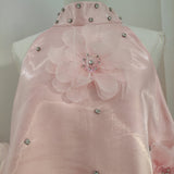 Niulatu A line Halter Pink Travel Vacation Dresses Short Satin Birthday Dress SD1245