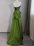 Niulatu Green Sweetheart Embroidery Sheath Column Prom Dress SD1292