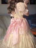 Niulatu Ball Gown High Neckline Short Sleeves Holiday Dress Birthday Dresses Birthday Outfits SD1303