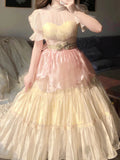 Niulatu Ball Gown High Neckline Short Sleeves Holiday Dress Birthday Dresses Birthday Outfits SD1303