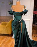 Niulatu Off-the-Shoulder Mermaid Prom Dress Ruffles With High Split SD1304