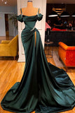 Niulatu Off-the-Shoulder Mermaid Prom Dress Ruffles With High Split SD1304