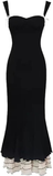 Niulatu Mermaid Straps Chiffon Black Prom Dresses HZ1110