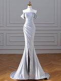 Niulatu One-shoulder Evening Dress Slim Annual Show Host Dress Dinner Will Dress Prom Dresses SD1334
