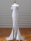 Niulatu One-shoulder Evening Dress Slim Annual Show Host Dress Dinner Will Dress Prom Dresses SD1334