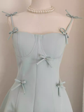 Niulatu A line Spaghetti Straps Sage Green Travel Vacation Women Dress Short Birthday Outfits SD133