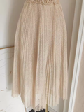 Niulatu A line High Neckline Lace Vacation Dress Tulle Women Dresses SD137