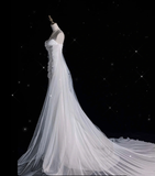 Niulatu Mermaid Off The Shoulder White Wedding Dresses With Train Bridal Gowns SD1384