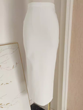 Niulatu Sheath One Shoulder Satin Vacation Dress White Women Dresses SD139