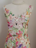 Niulatu A line Straps Floral Lace Vacation Dress Women Dresses SD142